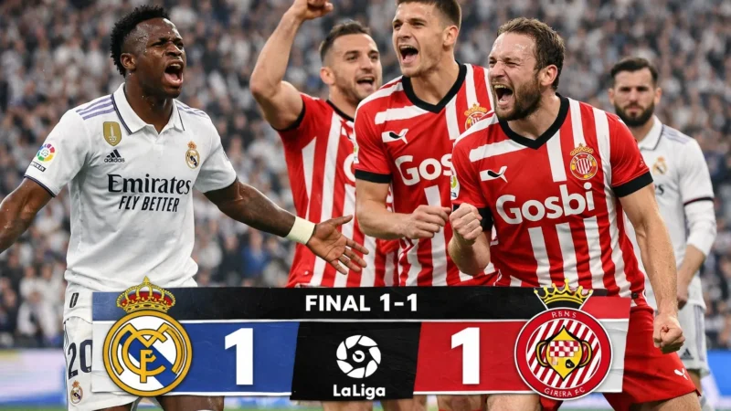 O Girona rouba um ponto ao Bernabéu com uma resistência heróica