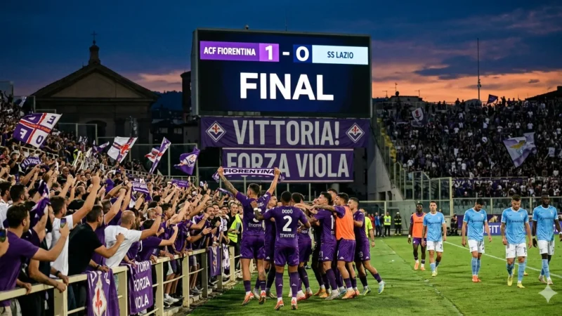 Fiorentina Supera a Lazio com Golo Solitário e Mantém Sonho Europeu Vivo