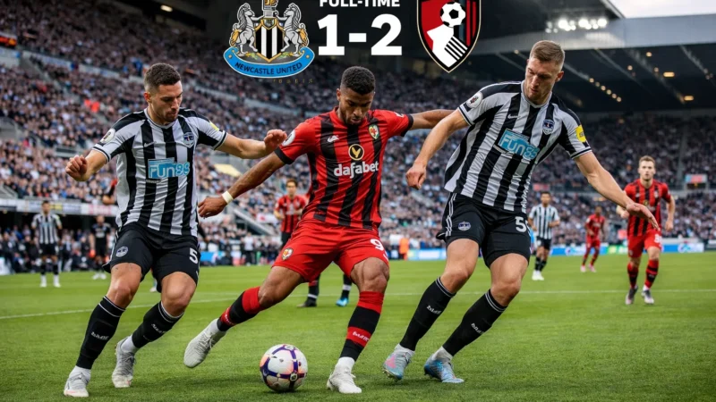 Bournemouth surpreende em St. James’ Park e vence com dois golos de Evanilson