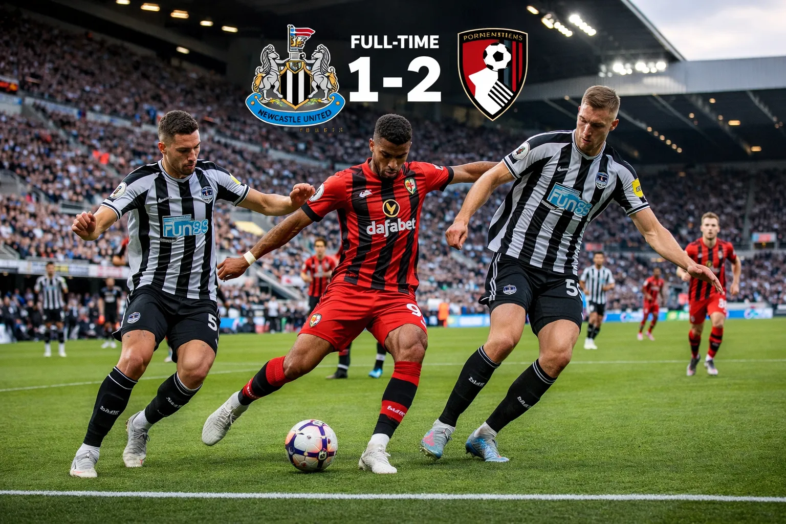 Bournemouth surpreende em St. James’ Park e vence com dois golos de Evanilson