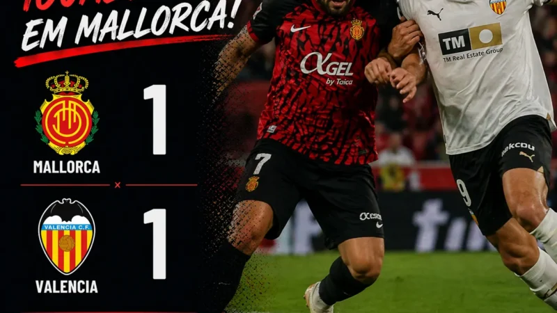 Mallorca e Valencia partilham os pontos num duelo tenso