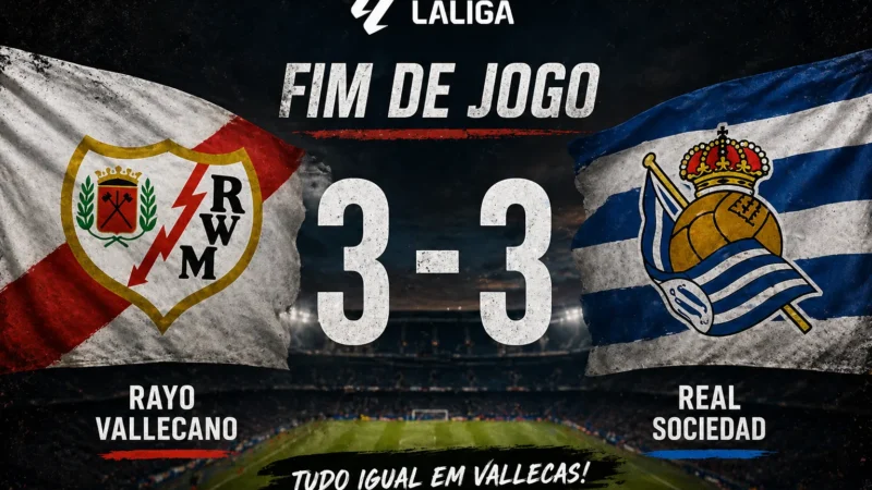 Drama no Vallecas: Rayo arranca empate épico no último minuto