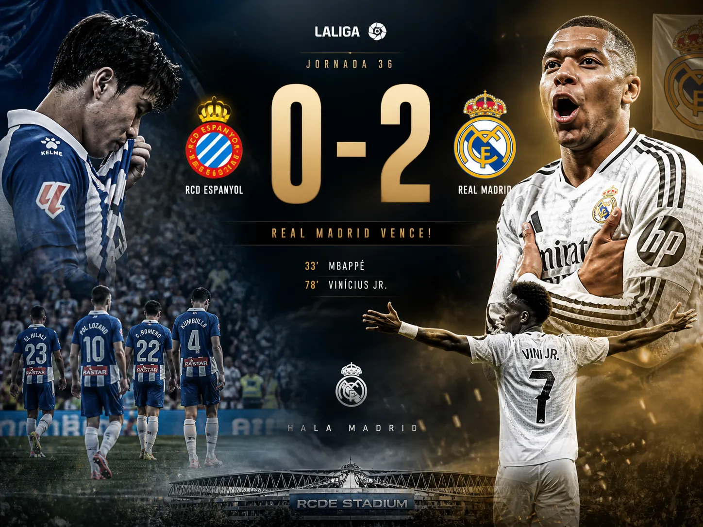 Real Madrid Vence em Cornellà e Mantém Pressão no Topo