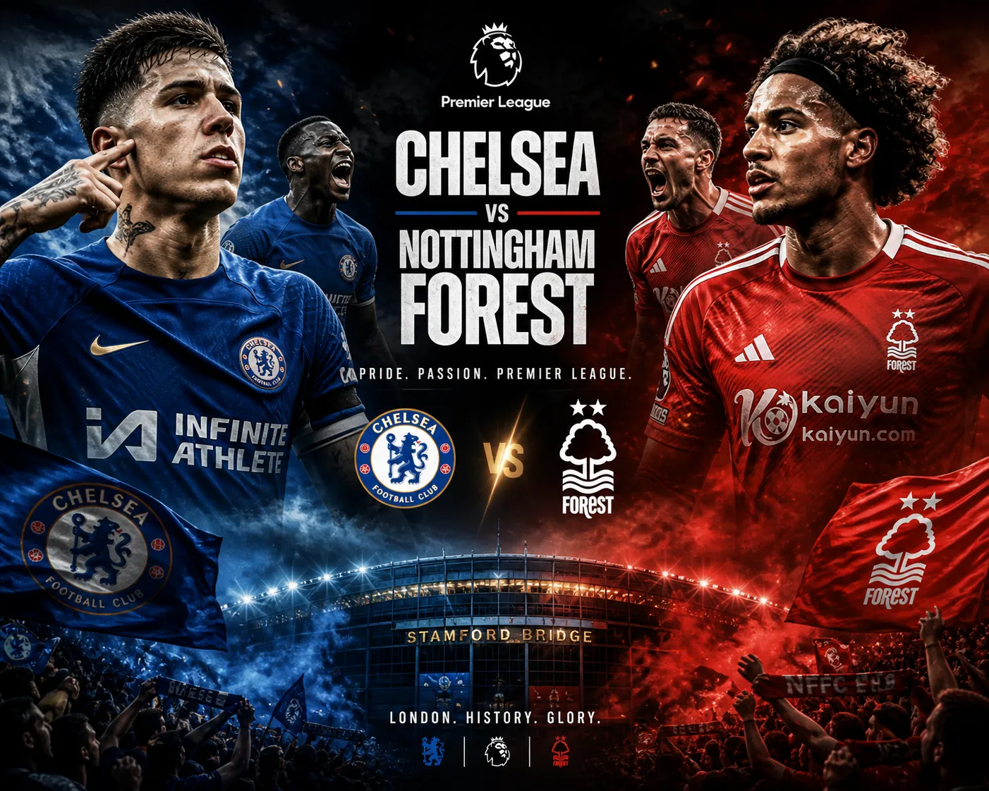 Forest arrasa Chelsea em Stamford Bridge com doblete relâmpago 