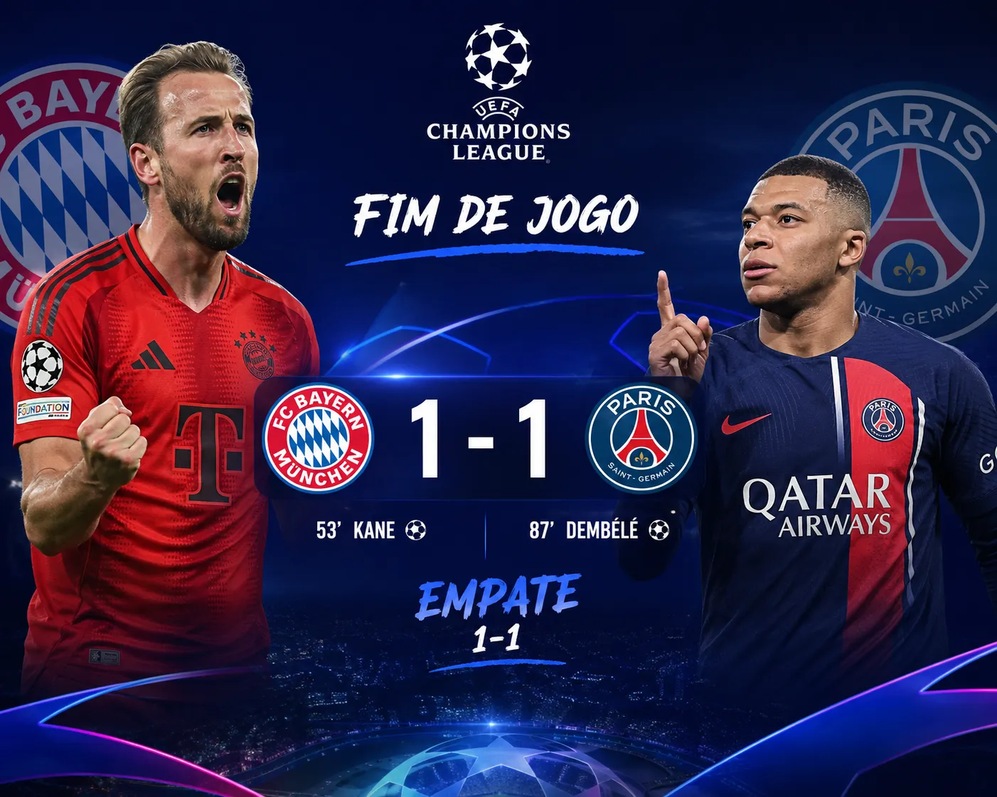 PSG Elimina o Bayern e Ruma à Final da Champions League