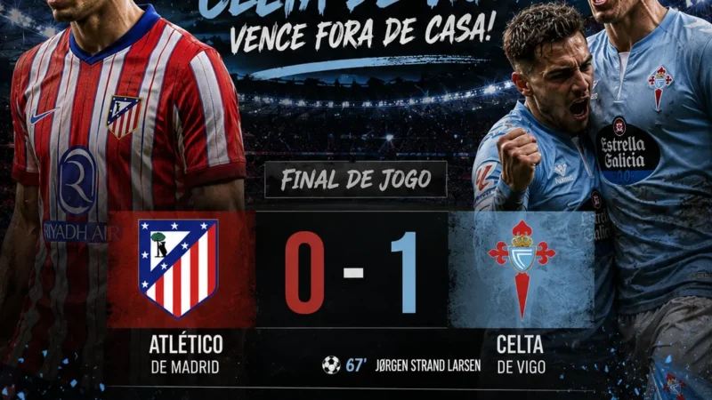 Celta surpreende o Metropolitano e afunda o Atlético na crise