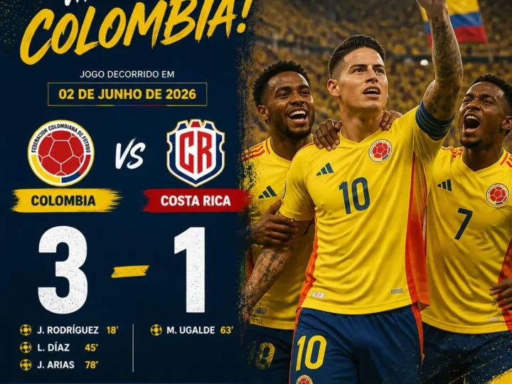 Colômbia Despede-se dos Seus Adeptos com Vitória de Gala antes do Mundial