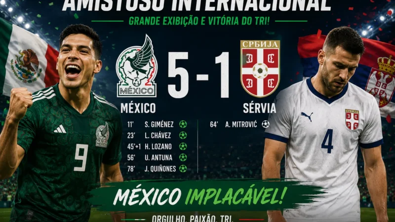 Tricolor Massacra: México Golea 5 a 1 e Chega ao Mundial em Chamas