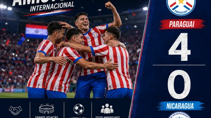 Paraguai goleia Nicarágua por 4–0 e encerra preparação para o Mundial com autoridade
