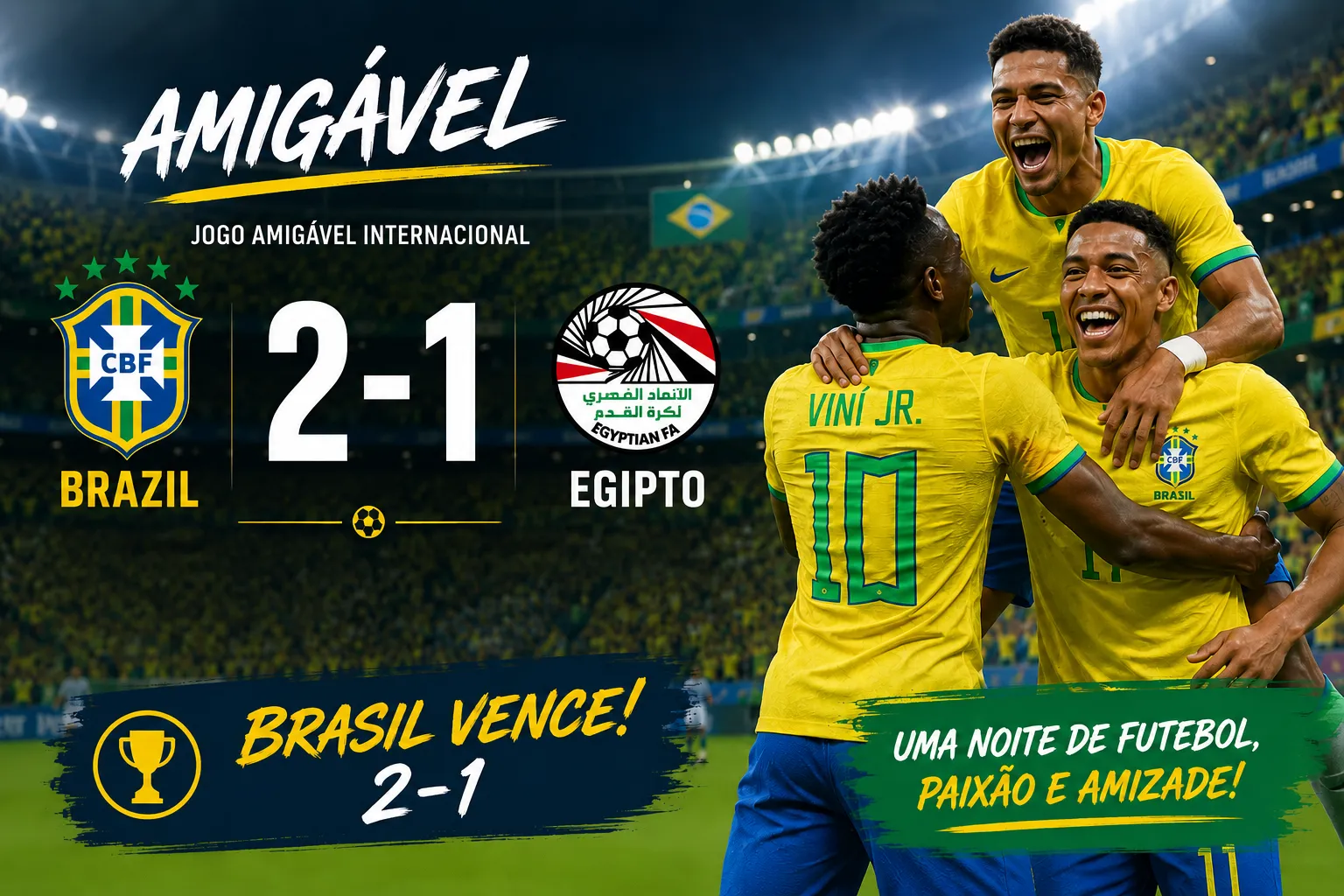 Endrick garante vitória do Brasil e Seleção encerra preparação para a Copa com moral alta