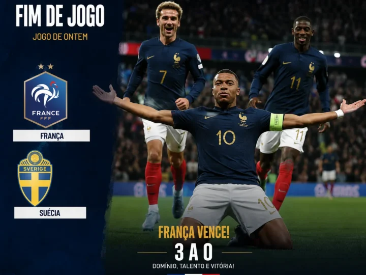 Mbappé brilha, França goleia a Suécia e carimba a passagem aos oitavos
