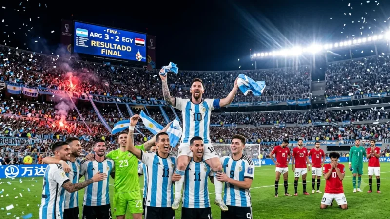 Argentina remonta um 0-2 nos minutos finais e elimina o Egito do Mundial 2026