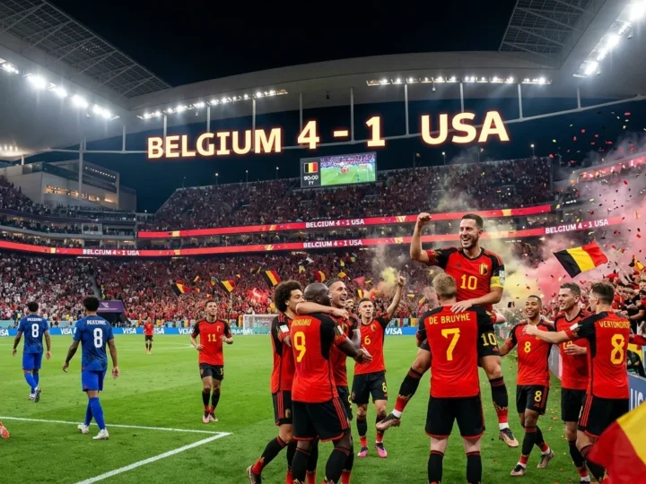 Bélgica goleia os Estados Unidos e afasta o país anfitrião do Mundial 2026