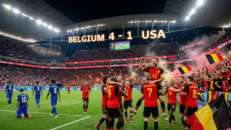 Bélgica goleia os Estados Unidos e afasta o país anfitrião do Mundial 2026