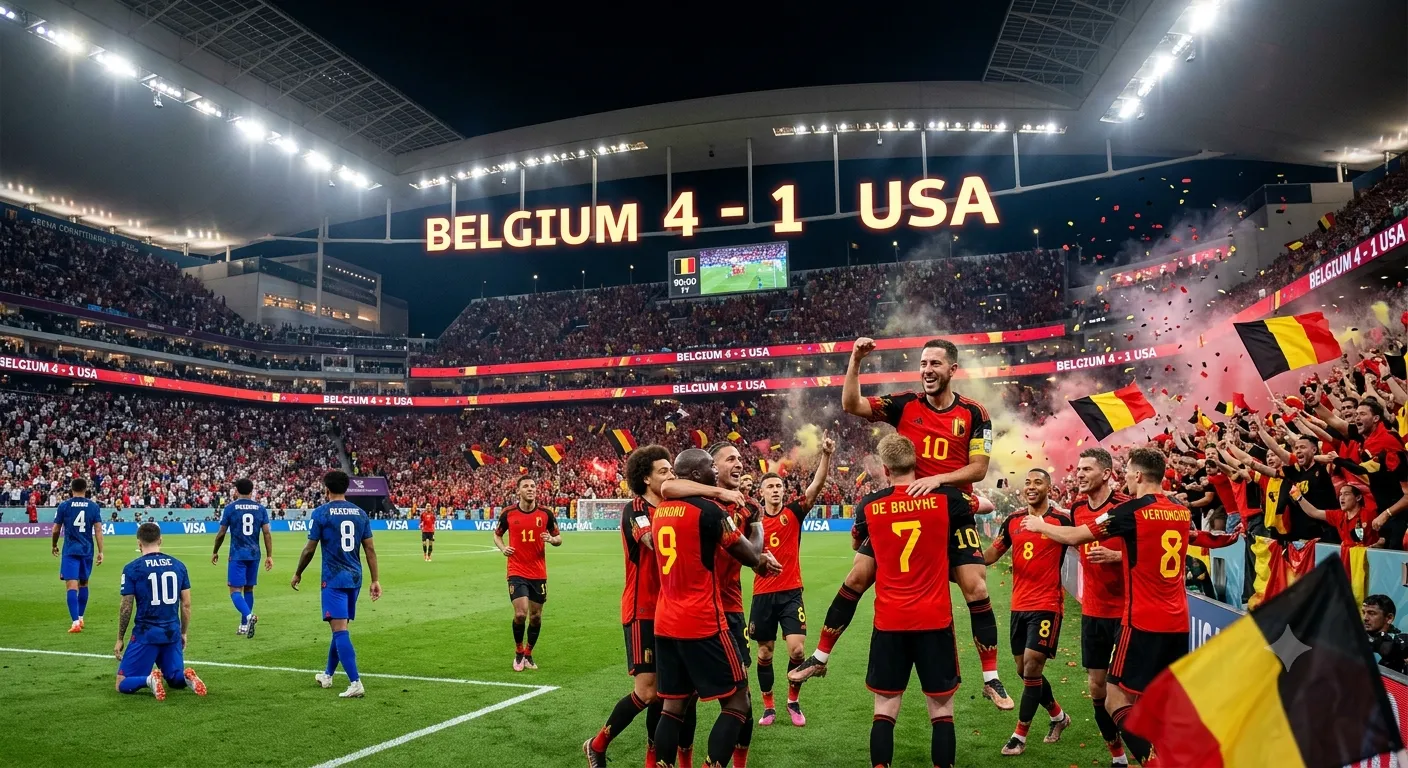 Bélgica goleia os Estados Unidos e afasta o país anfitrião do Mundial 2026