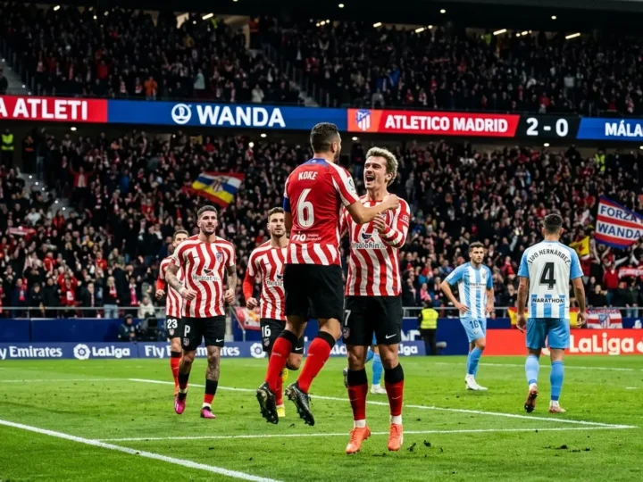 Atlético de Madrid estreia-se com vitória sofrida diante do Málaga