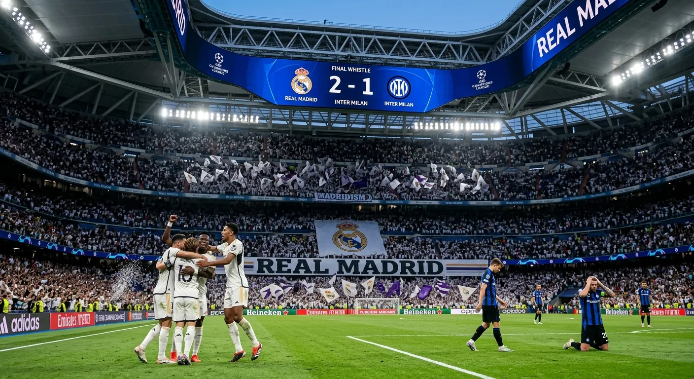 Mbappé e Valverde dão vitória nervosa ao Real Madrid diante de um Inter em crescendo