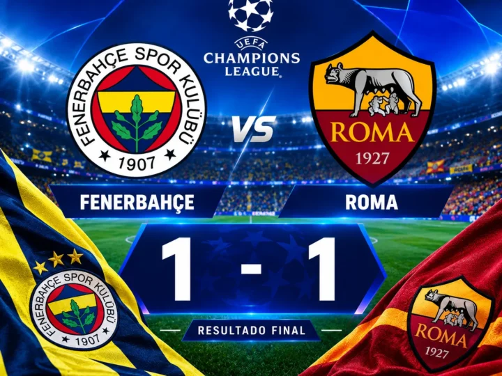 Fenerbahçe e Roma empatam 1-1 num regresso emotivo à Liga dos Campeões